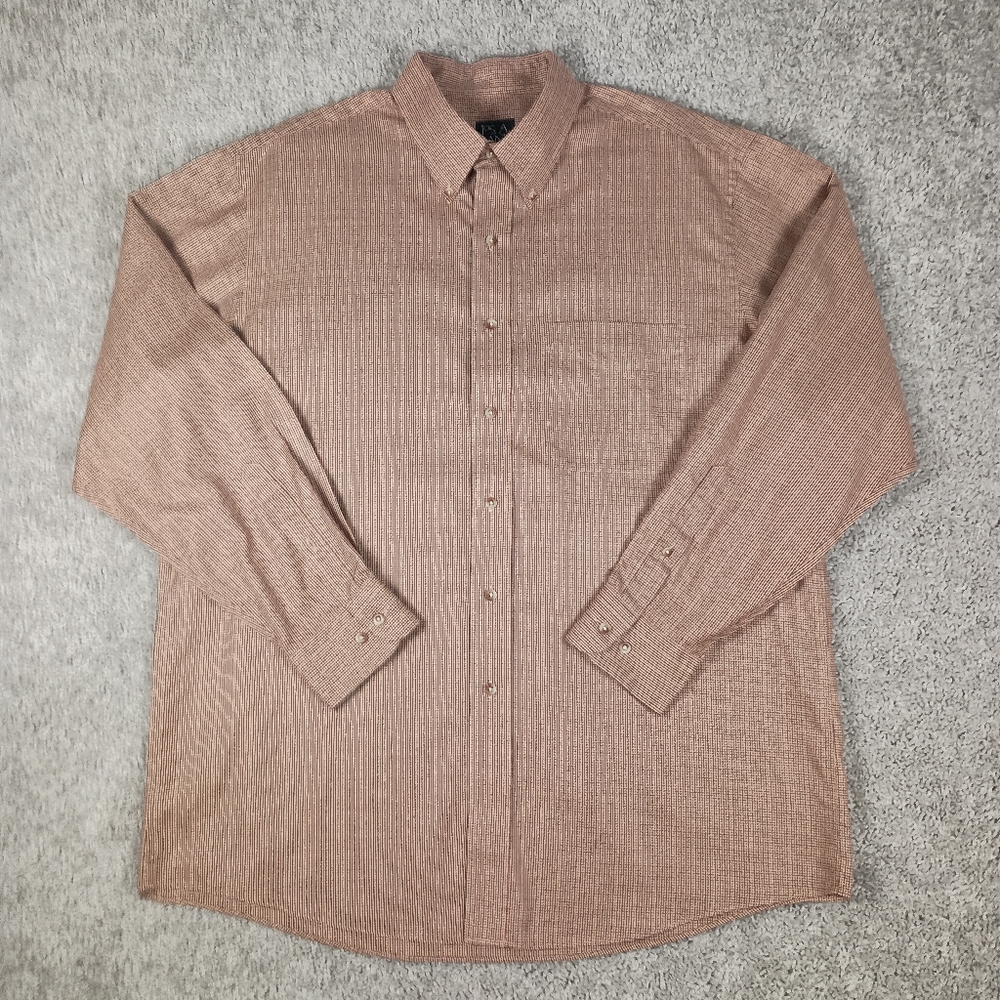 Jos A Bank Large Gun Club Check Traveler's Collection Mens Shirt - Picture 2 of 8
